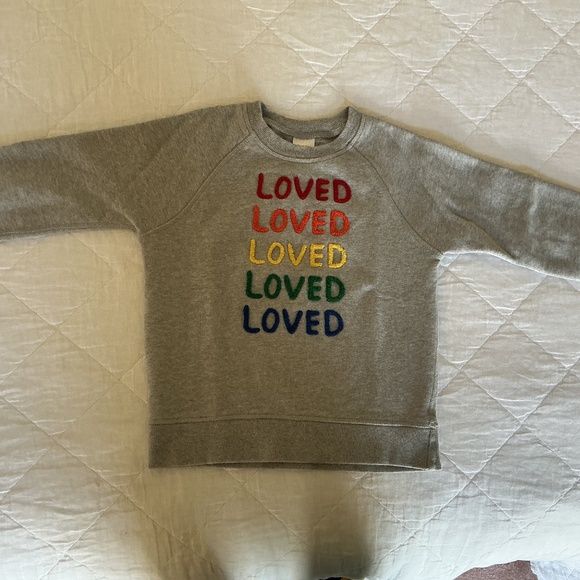 Hanna Andersson kids LOVED sweatshirt US 6-7 - Picture 1 of 2